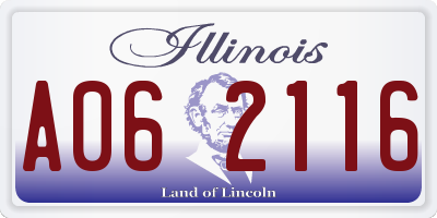 IL license plate A062116