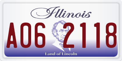 IL license plate A062118