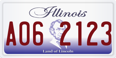 IL license plate A062123