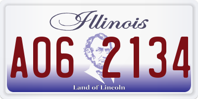 IL license plate A062134