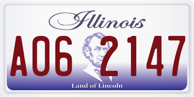 IL license plate A062147