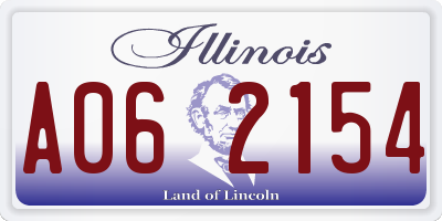 IL license plate A062154