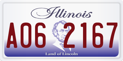 IL license plate A062167