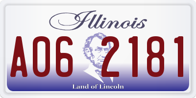 IL license plate A062181