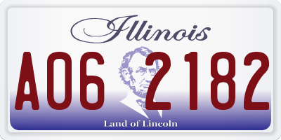 IL license plate A062182