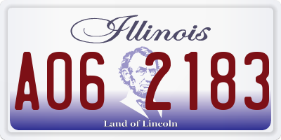 IL license plate A062183