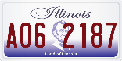 IL license plate A062187