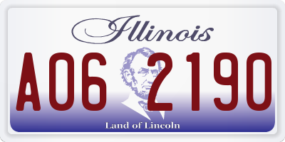 IL license plate A062190