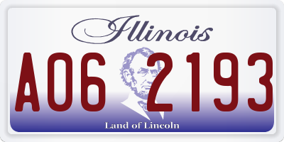 IL license plate A062193