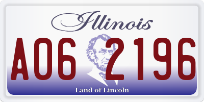 IL license plate A062196