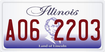 IL license plate A062203