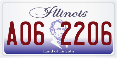 IL license plate A062206