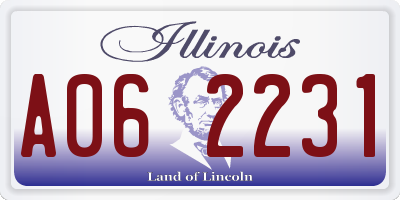IL license plate A062231