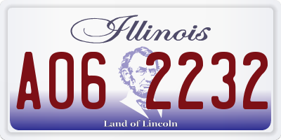 IL license plate A062232