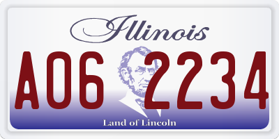 IL license plate A062234
