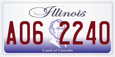 IL license plate A062240
