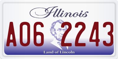 IL license plate A062243