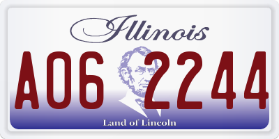 IL license plate A062244