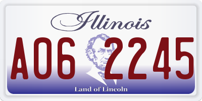 IL license plate A062245