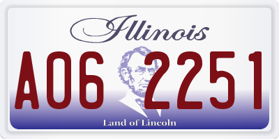 IL license plate A062251