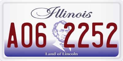 IL license plate A062252