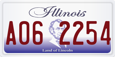 IL license plate A062254