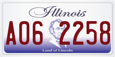 IL license plate A062258