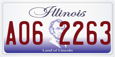IL license plate A062263