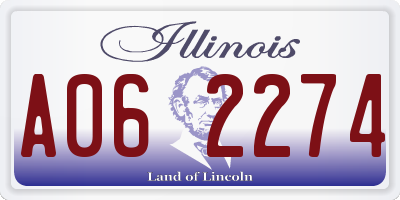 IL license plate A062274