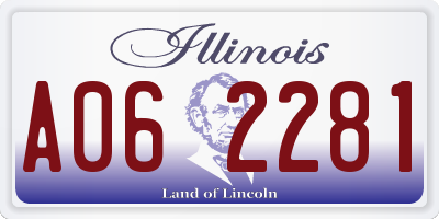 IL license plate A062281