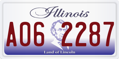 IL license plate A062287