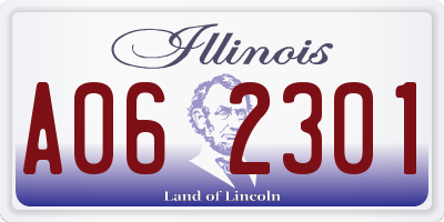 IL license plate A062301
