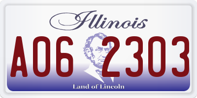 IL license plate A062303