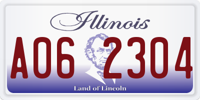 IL license plate A062304