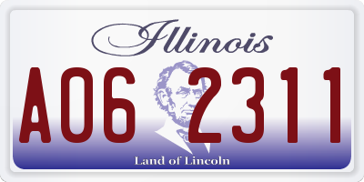 IL license plate A062311