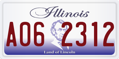 IL license plate A062312