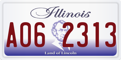 IL license plate A062313