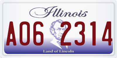 IL license plate A062314