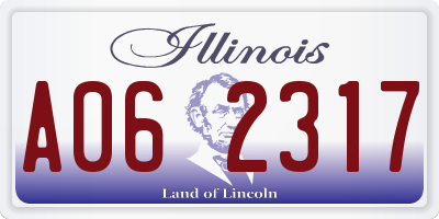 IL license plate A062317