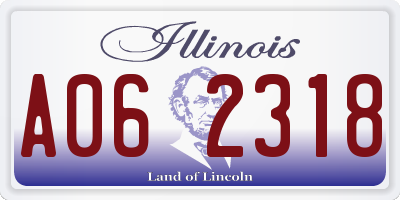 IL license plate A062318