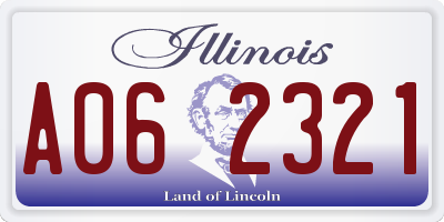 IL license plate A062321
