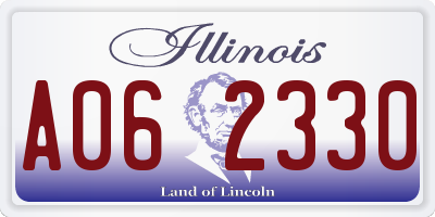 IL license plate A062330