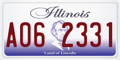 IL license plate A062331