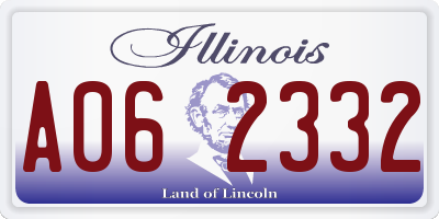 IL license plate A062332