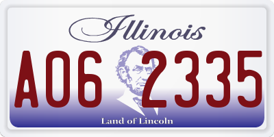 IL license plate A062335