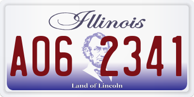 IL license plate A062341