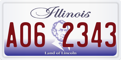 IL license plate A062343