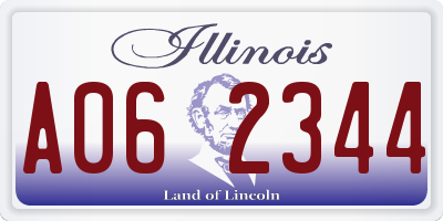 IL license plate A062344