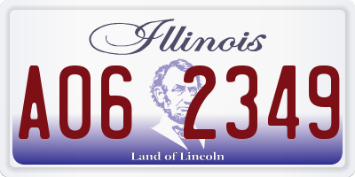 IL license plate A062349