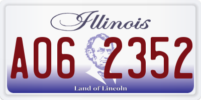 IL license plate A062352